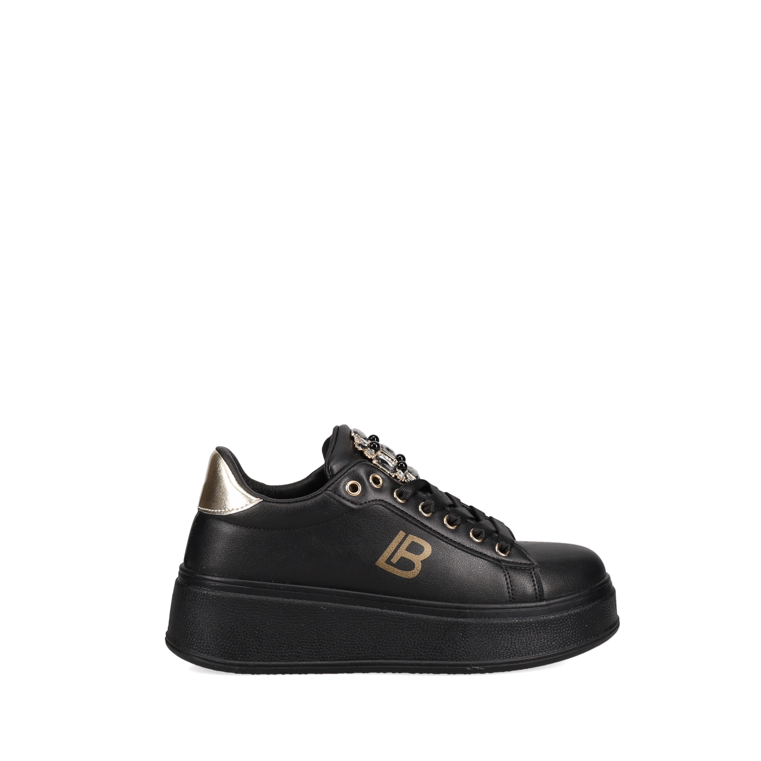 LAURA BIAGIOTTI ΜΑΥΡΟ SNEAKER ΜΕ ΔΙΑΚΟΣΜΗΤΙΚΟ
