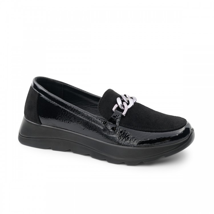 LEVEL ANATOMIC ΛΟΥΣΤΡΙΝΙ-ΣΟΥΕΝΤ ΜΑΥΡΟ LOAFER