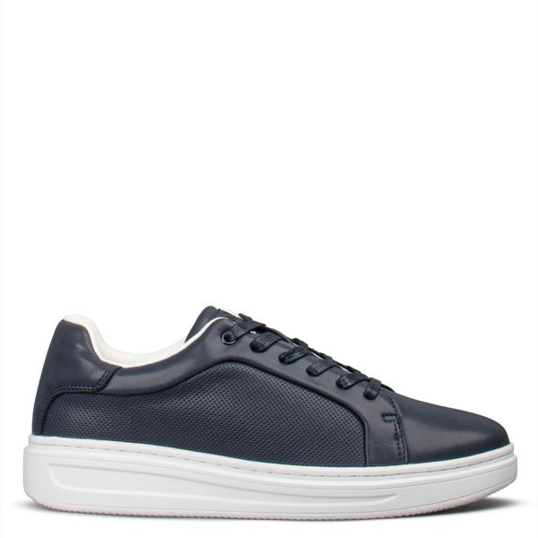 GREENSTEP ΜΠΛΕ ΔΕΡΜΑΤΙΝΟ SNEAKER ΜΕ SOFT FOAM ΠΑΤΟ