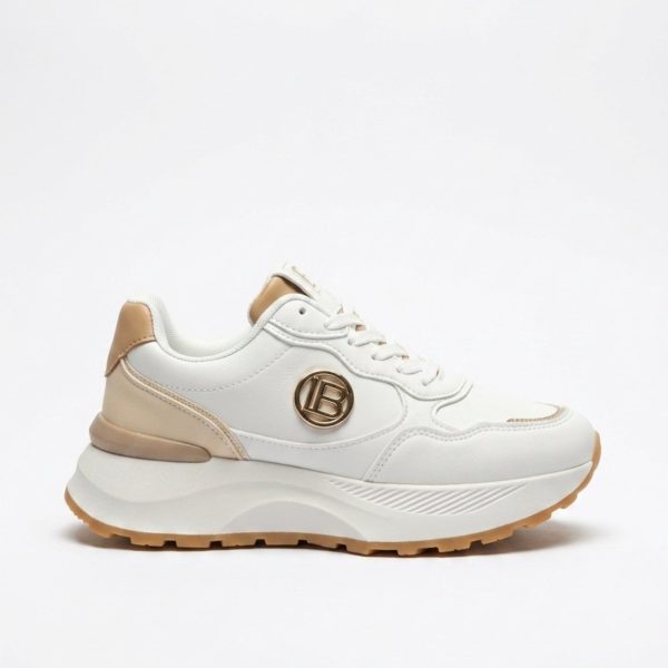 LAURA BIAGIOTTI ΛΕΥΚΟ ΜΠΕΖ SNEAKER