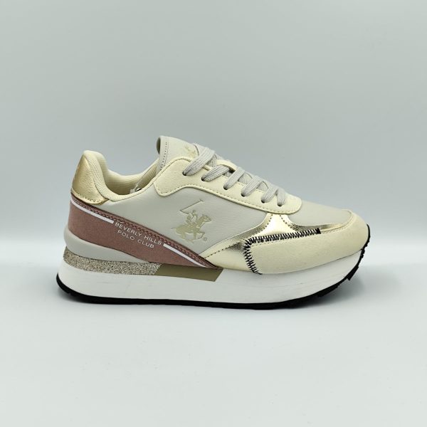 POLO BEVERLY HILLS ΜΠΕΖ/ΧΡΥΣΟ SNEAKER